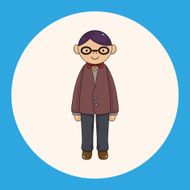 boy man cartoon theme elements vector eps