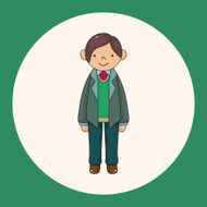boy man cartoon theme elements vector eps N2
