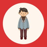 boy man cartoon theme elements vector eps N3