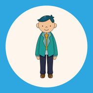 boy man cartoon theme elements vector eps N5