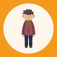 boy man cartoon theme elements vector eps N6