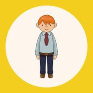 boy man cartoon theme elements vector eps N7