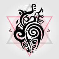Heart Tribal pattern N3
