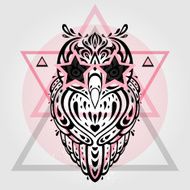 Owl Tribal pattern N12