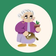 family grandmother character theme elements N4