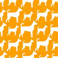 Animal seamless pattern of dog silhouettes N2