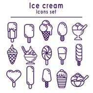 Set of ice cream icons N2