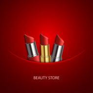 Vector modern lipstick set
