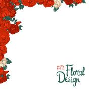 Vintage border with roses N8