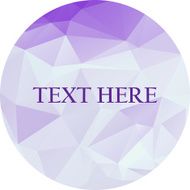 polygonal round banner