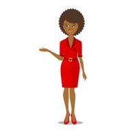 african black woman in red