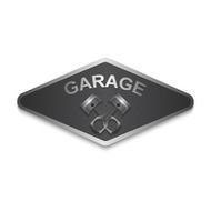 Vintage garage retro label design vector N3