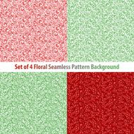 Seamless floral backgrounds and borders Set of vector patterns