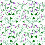 Flowers Colorful Seamless Pattern Background Vector