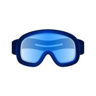 Ski sport goggles in dark blue design