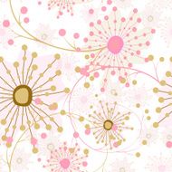 Abstract seamless floral unusual pattern background