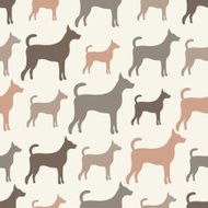 Animal seamless pattern of dog silhouettes N5
