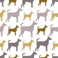 Animal seamless pattern of dog silhouettes N7