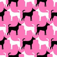 Animal seamless pattern of love dog silhouettes
