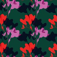 Seamless vector pattern with flowers N5