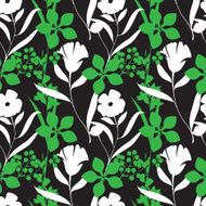Seamless vector pattern with flowers N12