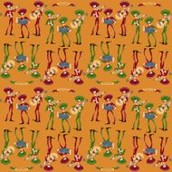 Mariachi band Mexican traditions Seamless background pattern