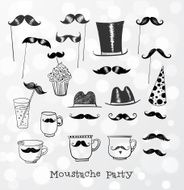 Moustache party objects i