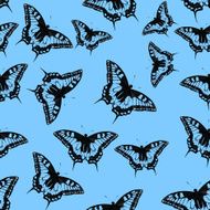 Butterfly Seamless Pattern Background Vector Illustration N2
