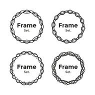 Beautiful Gentle Minimalist Round Frames Set Fashion and Modern Style