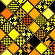 Yellow houndstooths pattern