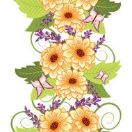 Seamless floral ornament N18