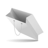 Empty Shopping Bag on white for advertising and branding N2