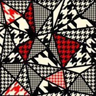 Houndstooth pattern on abstract geometric background N2
