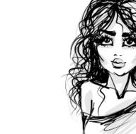 VECTOR background with a portrait of the beautiful young girl N7