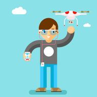 Drone action camera mobile control Geek with smart glass