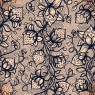 Vector lace seamless pattern decorative strawberry N4