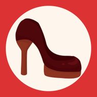 High-heeled shoes style theme elements vector eps N3