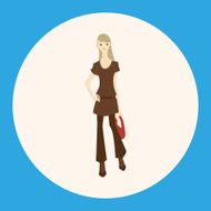 lady girl cartoon theme elements vector eps N10
