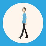 lady girl cartoon theme elements vector eps N11