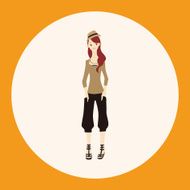 lady girl cartoon theme elements vector eps N12