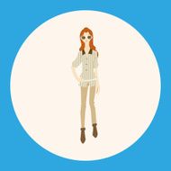 lady girl cartoon theme elements vector eps N14