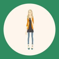 lady girl cartoon theme elements vector eps N15