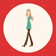 lady girl cartoon theme elements vector eps N17