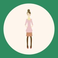 lady girl cartoon theme elements vector eps N18