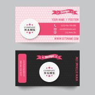 Business card template design Vector illustration N2