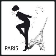 Fashion girl in sketch-style N46