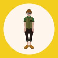 boy man cartoon theme elements N47