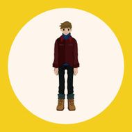 boy man cartoon theme elements N52