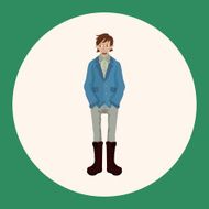 boy man cartoon theme elements N53