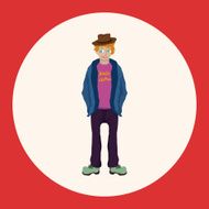 boy man cartoon theme elements N54